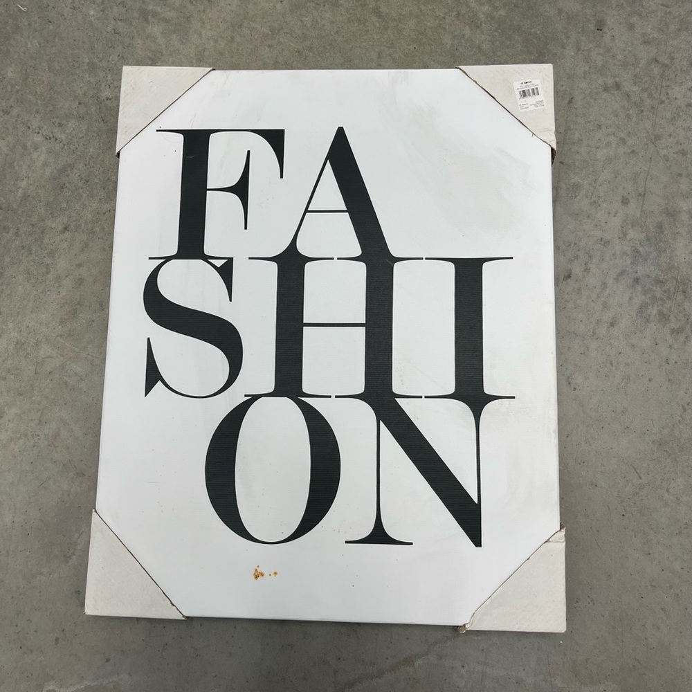 Fashion Typography Art Print in Black and White